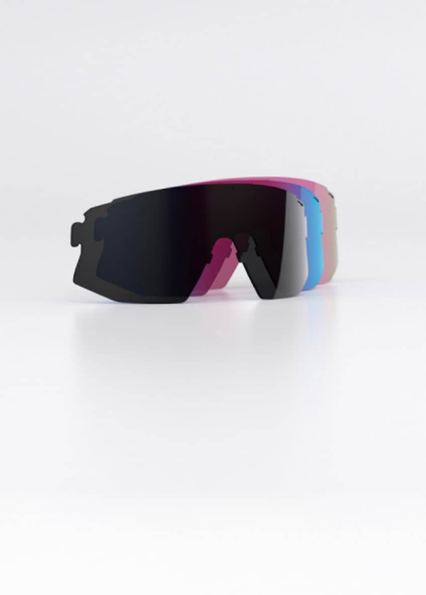 Lenses-Bliz glasses allow easy lens changes for different light conditions.