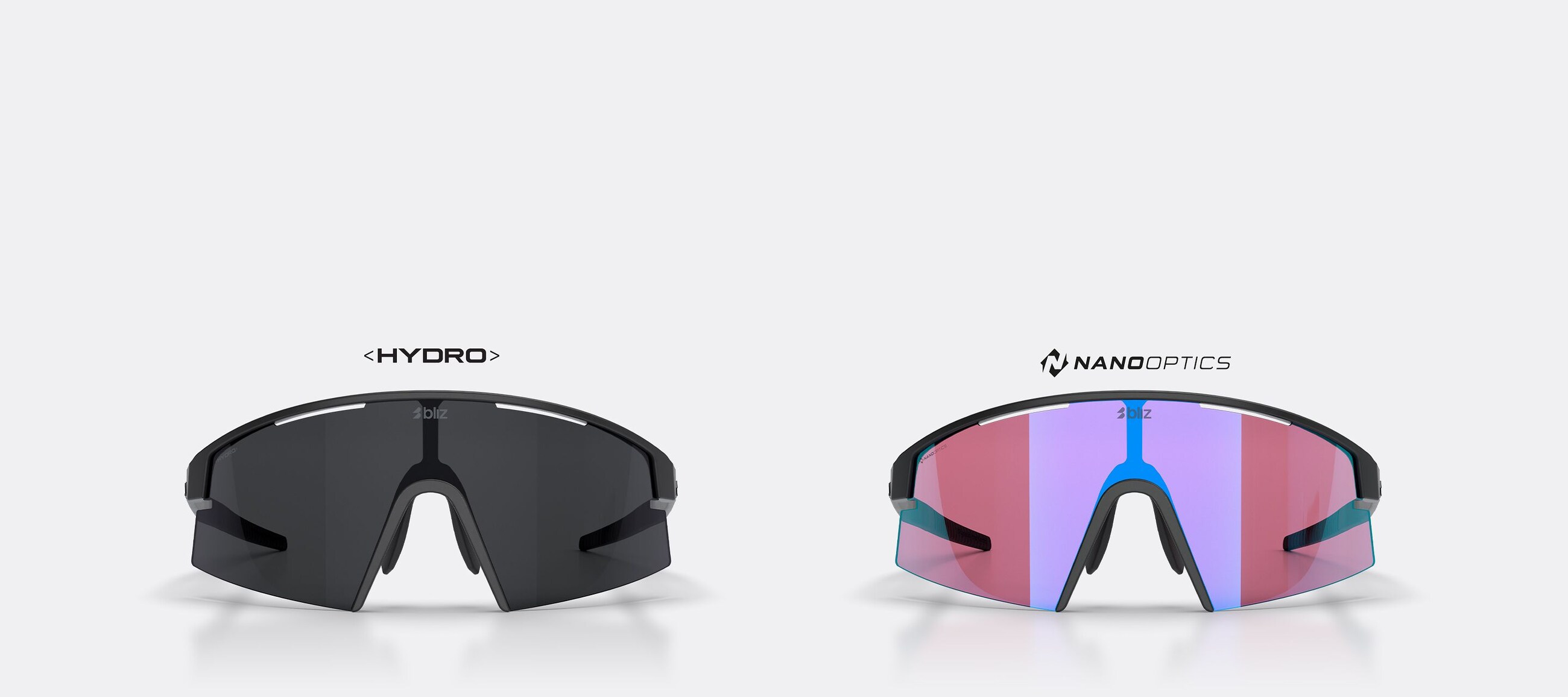 Two lens technologies -BLIZ LENS TECHNOLOGY-Bliz eyewear is available with two advanced lens technologies. Our Hydro lens, the standard option, delivers excellent optical clarity along with reliable water-repellent performance. For those seeking the very best, our premium Nano Optics lenses offer exceptional optical precision, featuring minimal distortion and enhanced anti-fog capabilities for superior vision in all conditions.